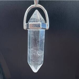 Lovely Clear Quartz Double Point Necklace - As-Is